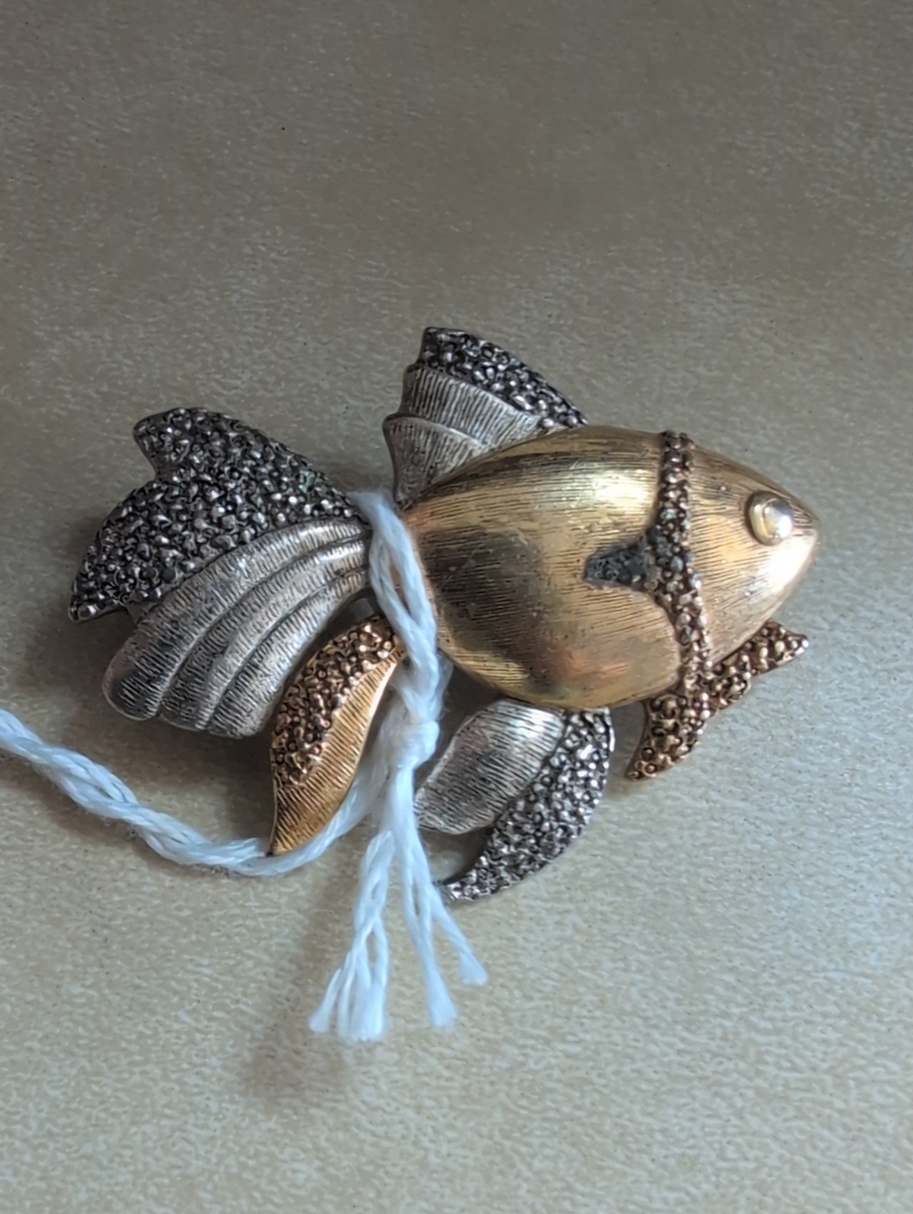 Liz Claiborne Gold and Silver Fish Brooch vintage Items